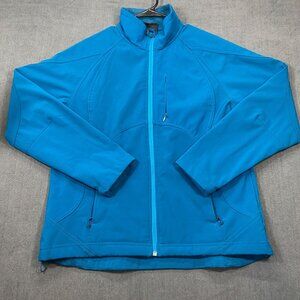 Double Diamond Womens Turquoise Full-Zip Softshell Jacket size XL Fleece Lined